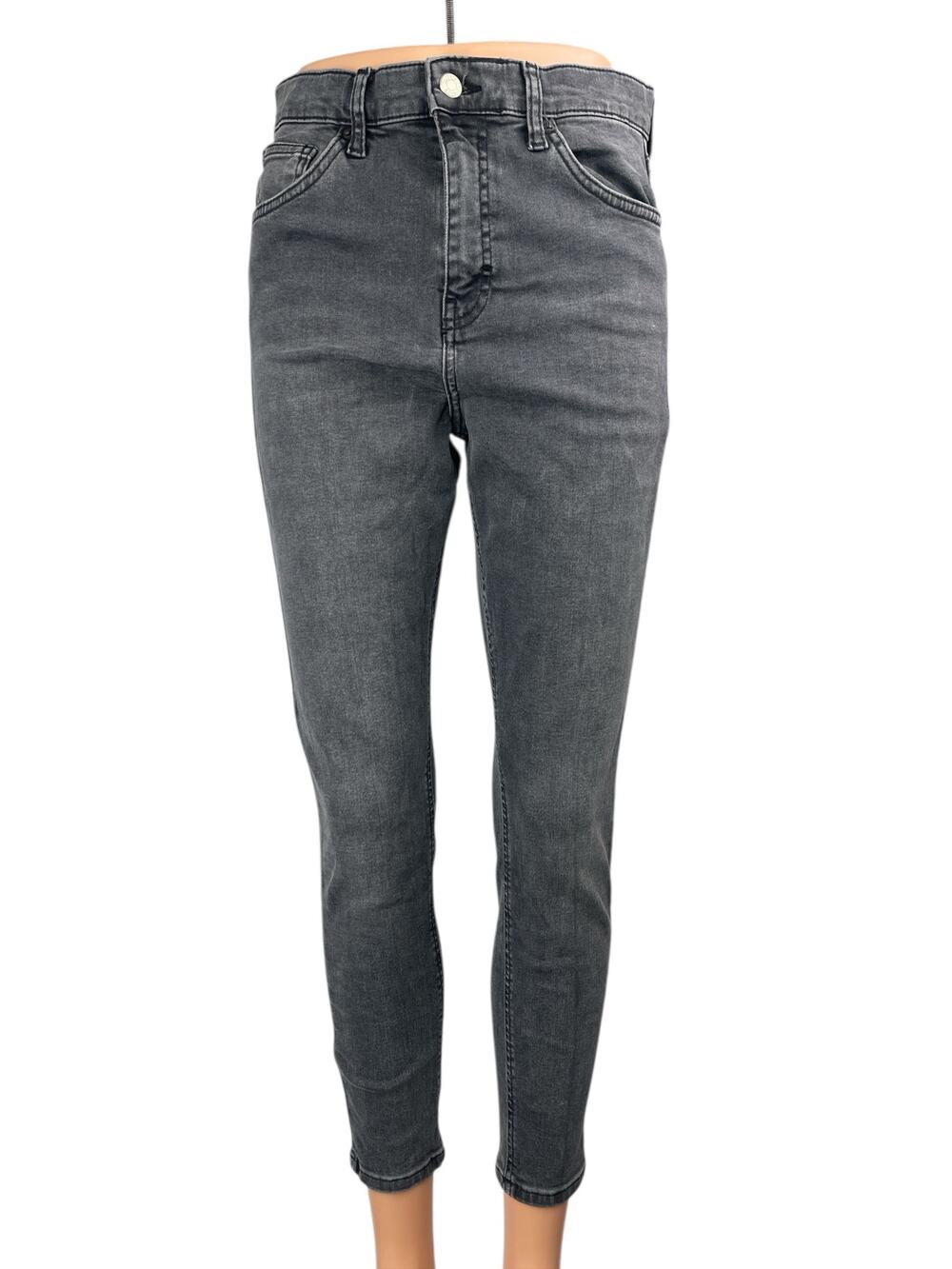Topshop Jamie Women's Black High Waisted Slim Fit Skinny Denim Jeans Pants Sz 30